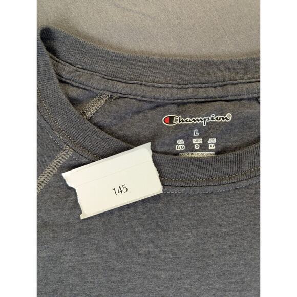 Georgia Tech Yellow Jackets T-Shirt Large Men's Champion Short Sleeve Gray Tee - Picture 6 of 6